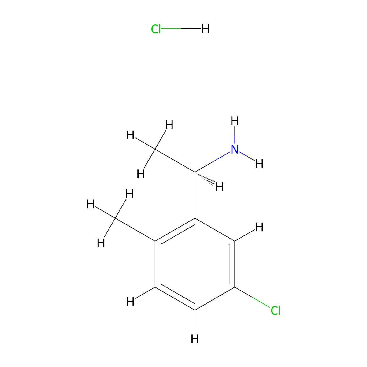 (R)-1-(5-Chloro-2-methylphenyl)ethan-1-amine hydrochloride molecular structure, CAS 2703745-56-4