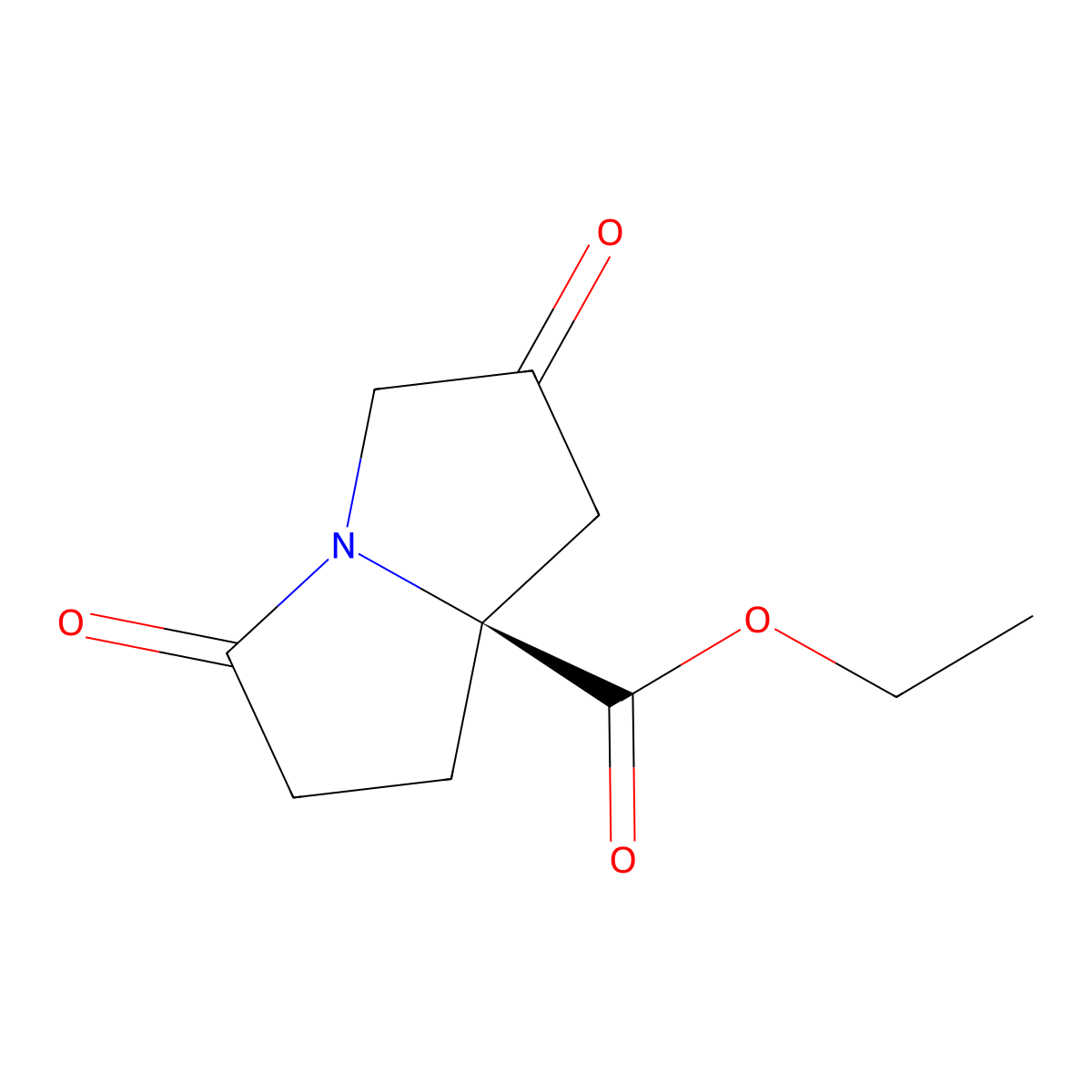 (S)-Ethyl 2,5-dioxohexahydro-1H-pyrrolizine-7a-carboxylate molecular structure, CAS 2703745-57-5