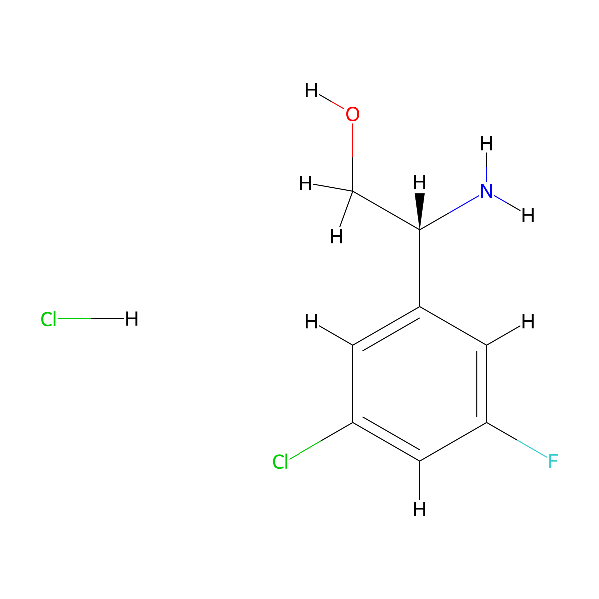 (R)-2-Amino-2-(3-chloro-5-fluorophenyl)ethan-1-ol hydrochloride molecular structure, CAS 2703745-58-6