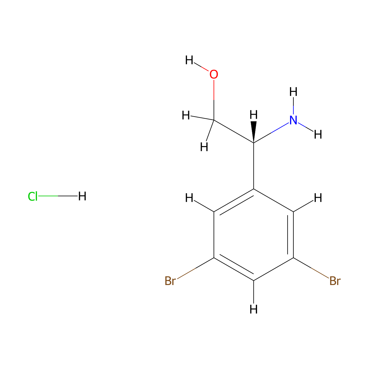 (R)-2-Amino-2-(3,5-dibromophenyl)ethan-1-ol hydrochloride molecular structure, CAS 2703745-67-7