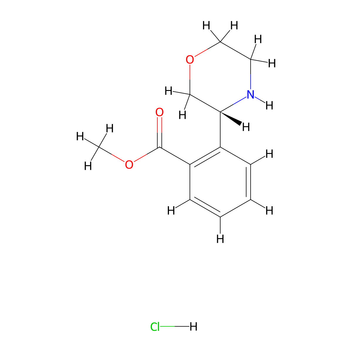 Methyl (R)-2-(morpholin-3-yl)benzoate hydrochloride molecular structure, CAS 2703745-87-1