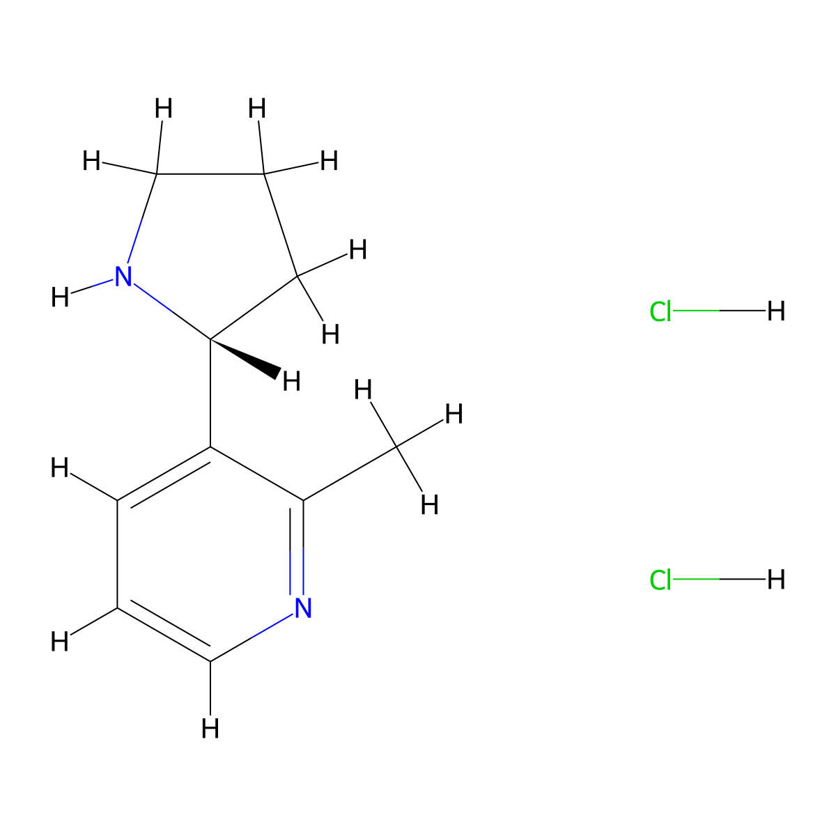 (R)-2-Methyl-3-(pyrrolidin-2-yl)pyridine dihydrochloride molecular structure, CAS 2703745-88-2