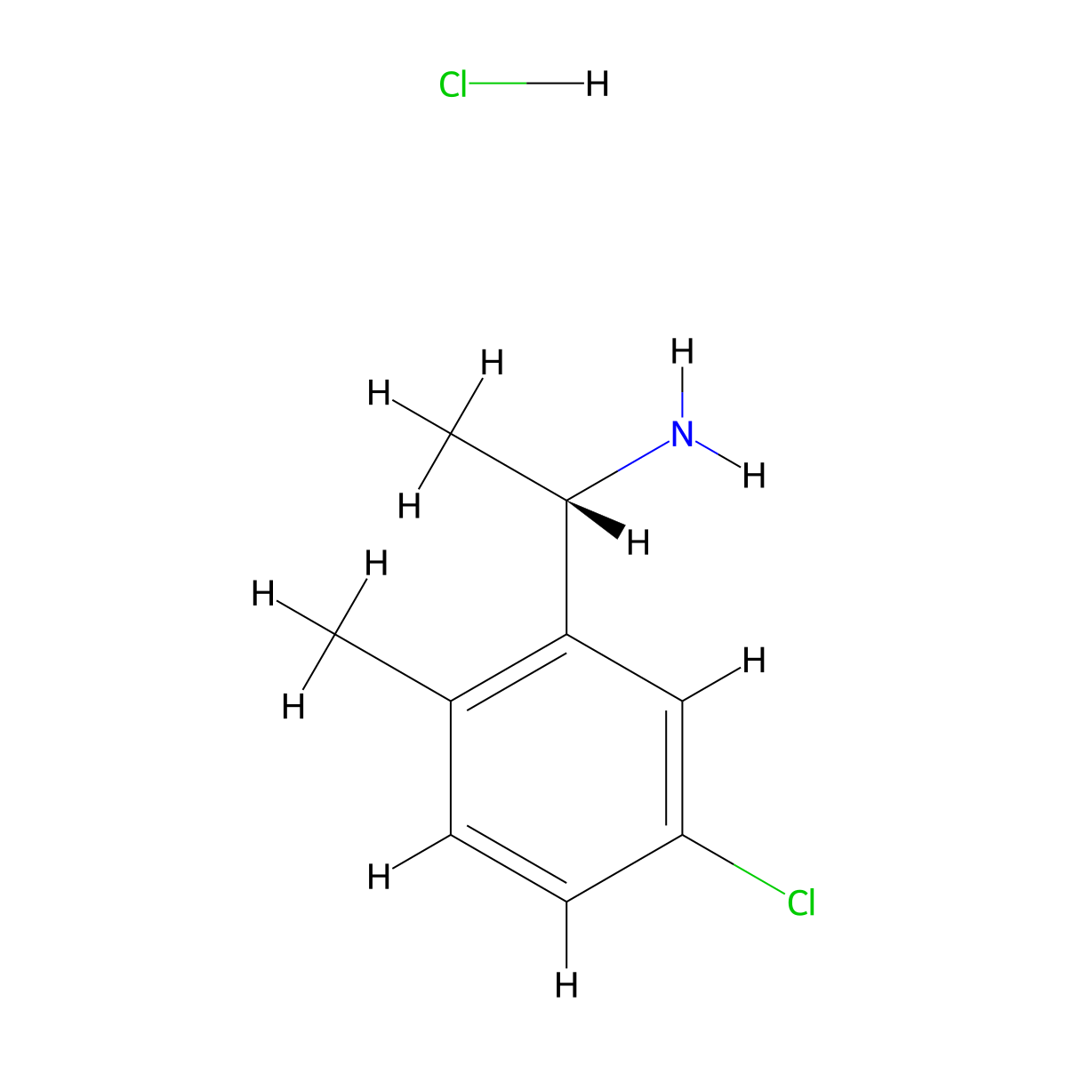 (S)-1-(5-Chloro-2-methylphenyl)ethan-1-amine hydrochloride molecular structure, CAS 2703746-03-4