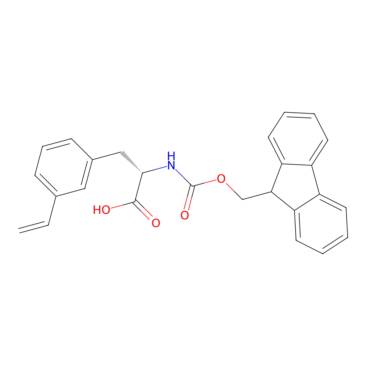 (S)-2-((((9H-Fluoren-9-yl)methoxy)carbonyl)amino)-3-(3-vinylphenyl)propanoic acid molecular structure, CAS 2703746-22-7