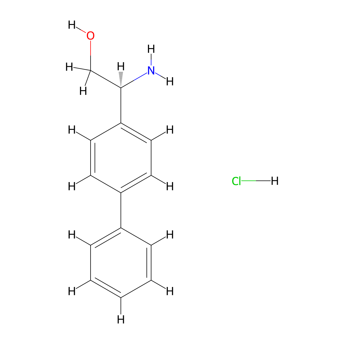 (S)-2-([1,1'-Biphenyl]-4-yl)-2-aminoethan-1-ol hydrochloride molecular structure, CAS 2703746-23-8