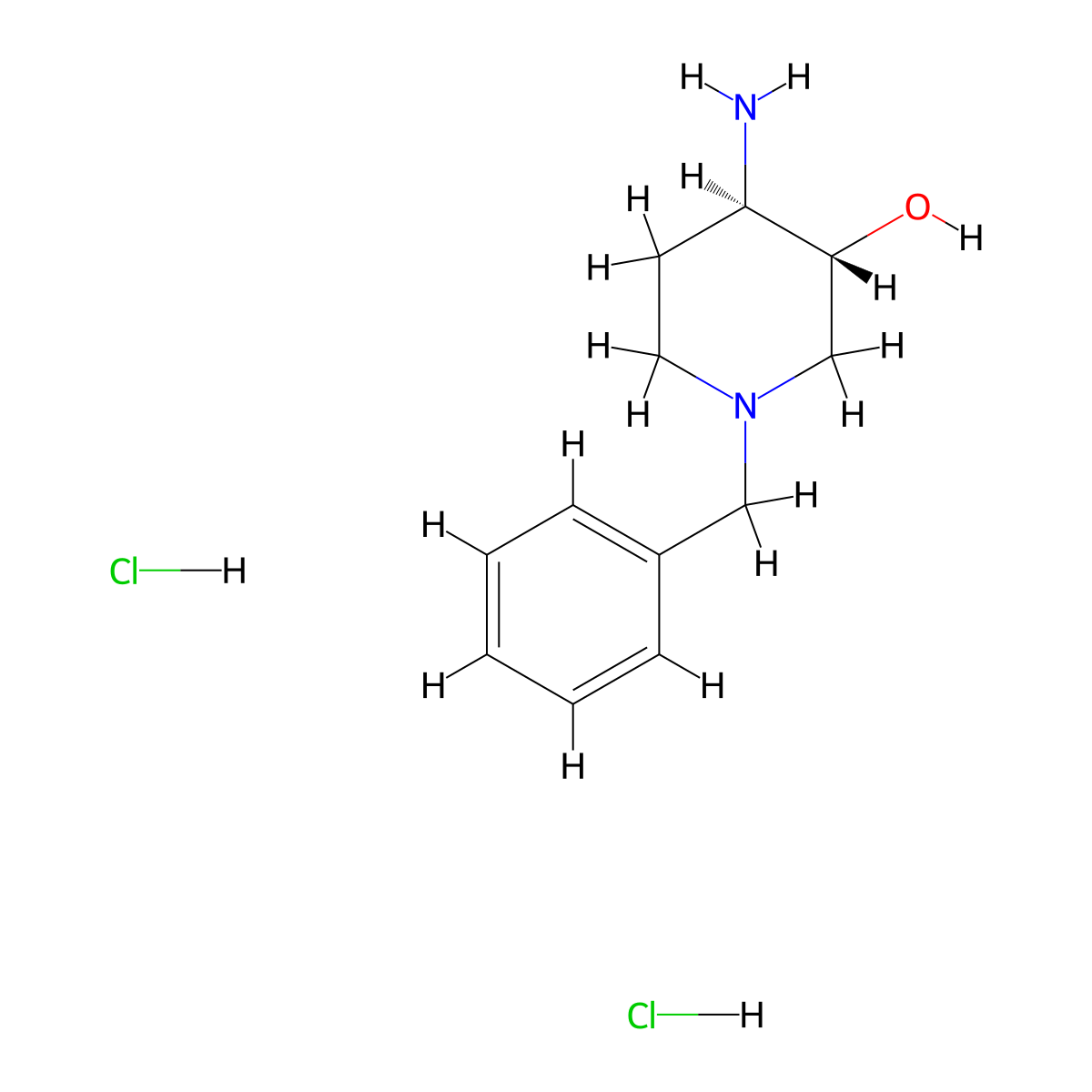 (3R,4R)-4-Amino-1-benzyl-piperidin-3-ol dihydrochloride molecular structure, CAS 2703746-24-9