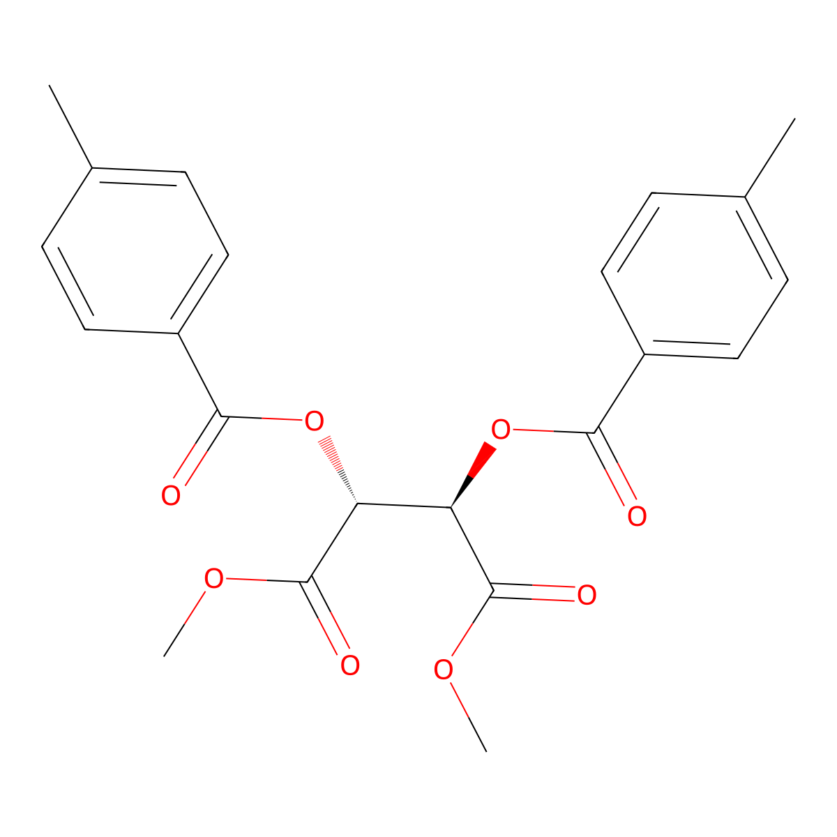 (2R,3R)-Dimethyl 2,3-bis((4-methylbenzoyl)oxy)succinate molecular structure, CAS 2703746-29-4