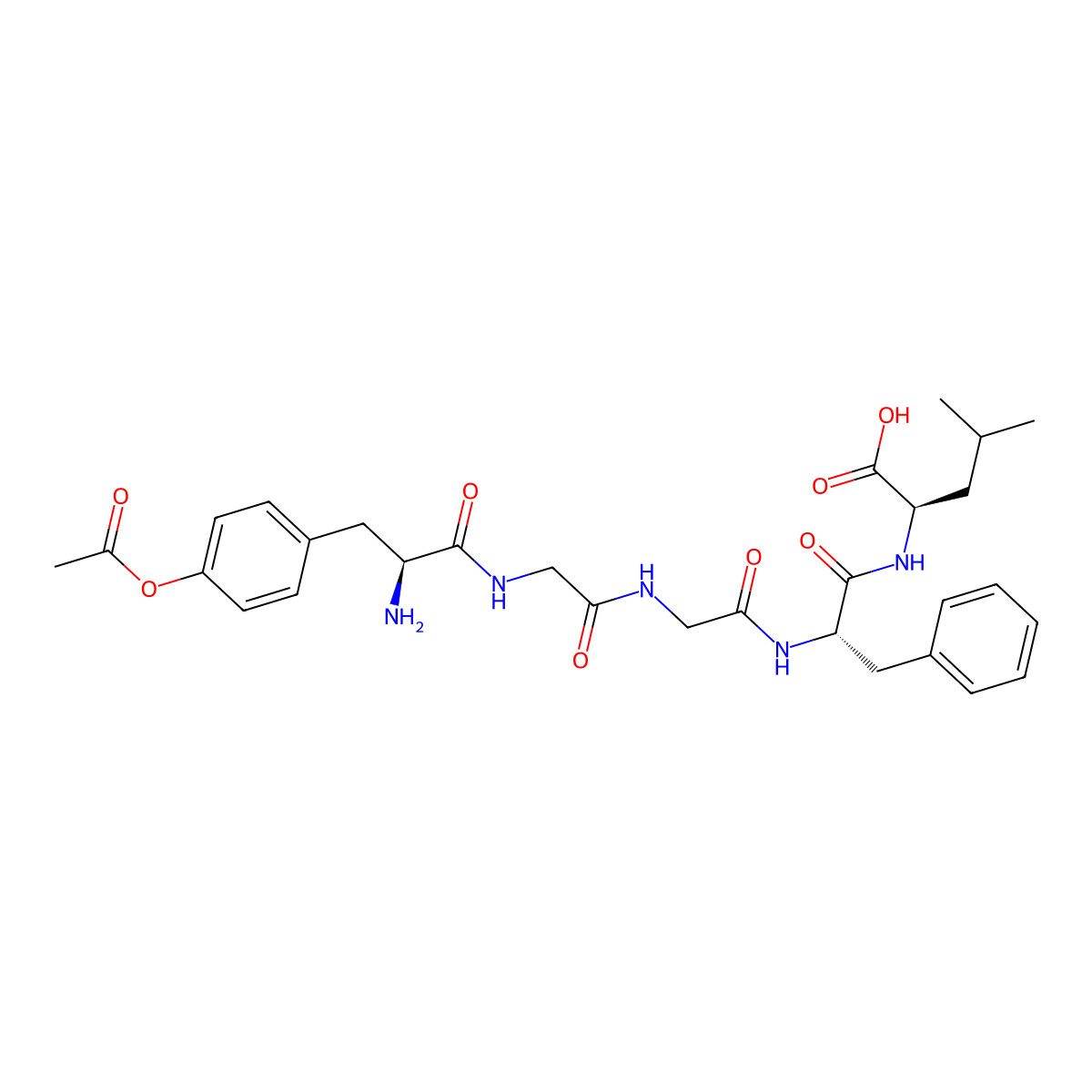 Ac-L-Tyr-Gly-Gly-L-Phe-D-Leu-COOH molecular structure, CAS 2703746-32-9