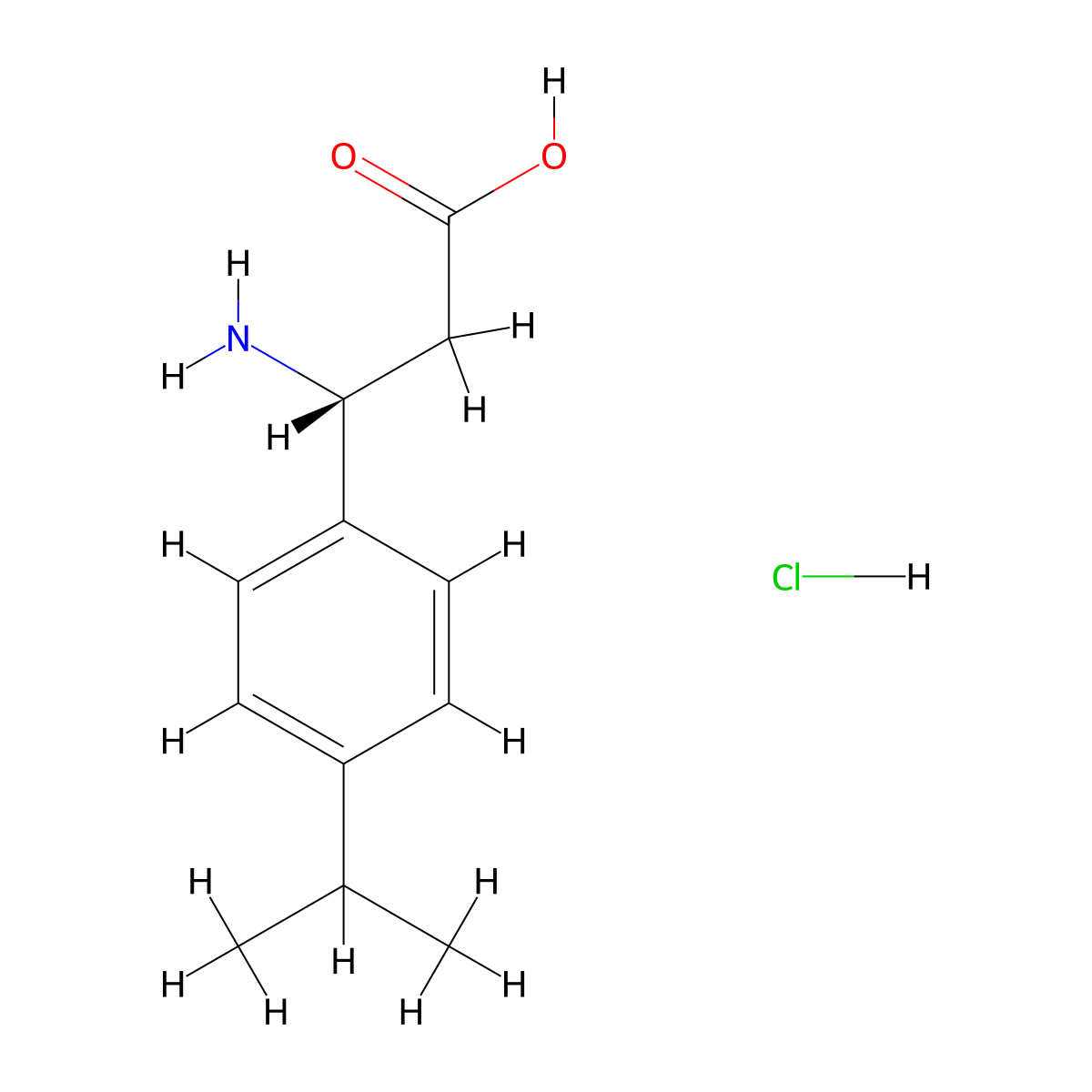 (R)-3-Amino-3-(4-isopropylphenyl)propanoic acid hydrochloride molecular structure, CAS 2703746-33-0