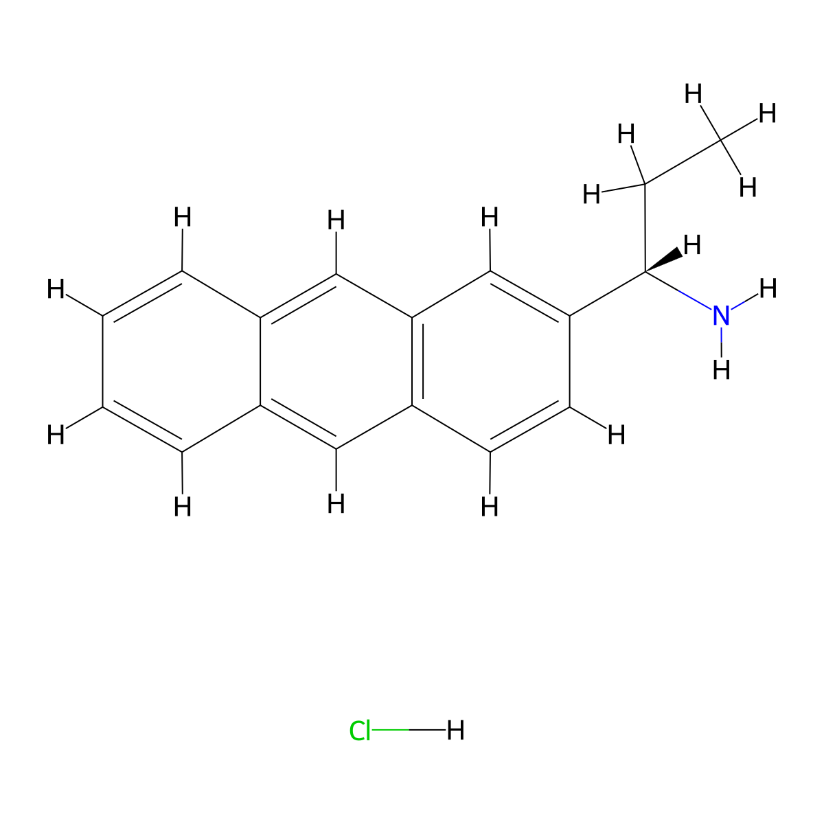 (S)-1-(Anthracen-2-yl)propan-1-amine hydrochloride molecular structure, CAS 2703746-38-5
