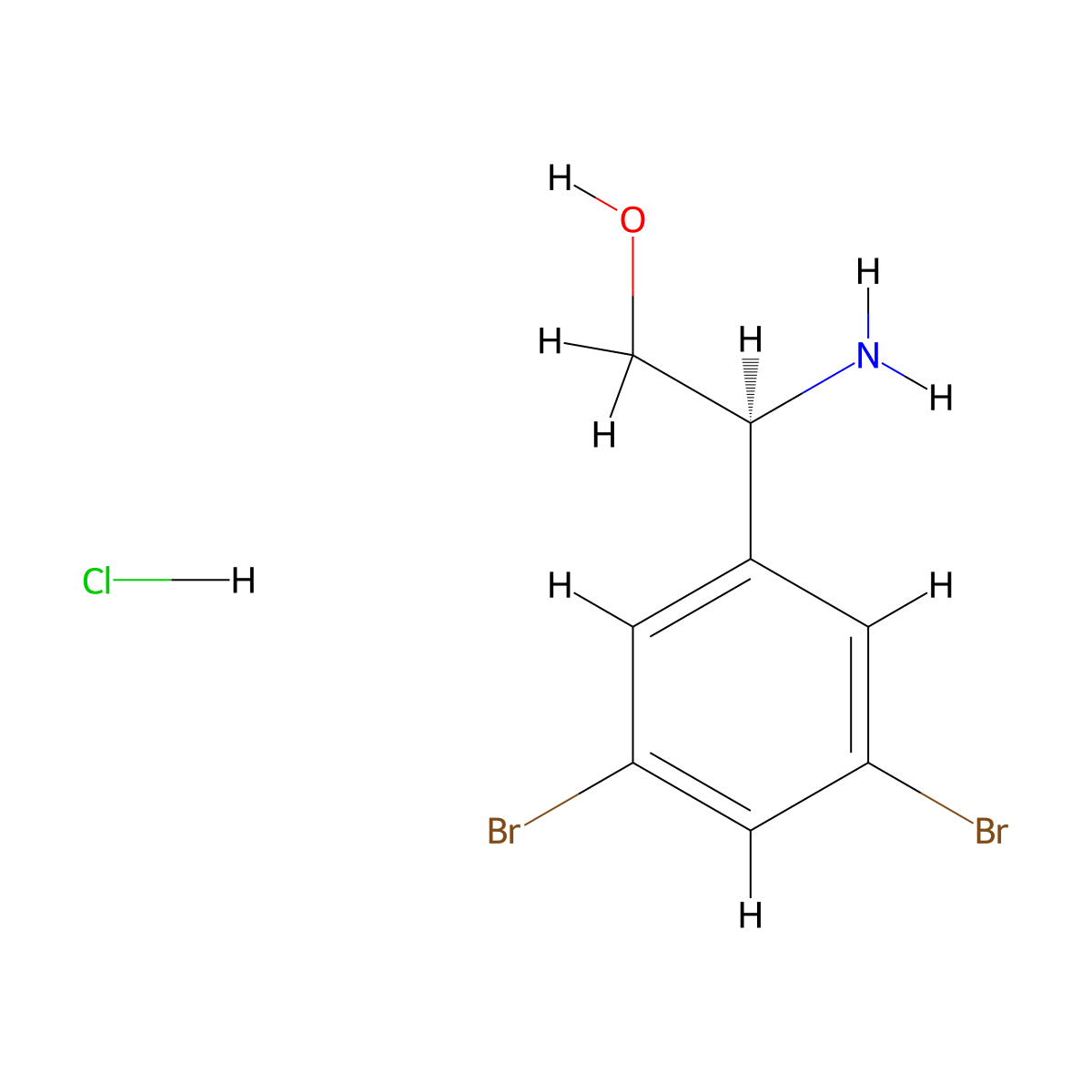 (S)-2-Amino-2-(3,5-dibromophenyl)ethan-1-ol hydrochloride molecular structure, CAS 2703746-43-2