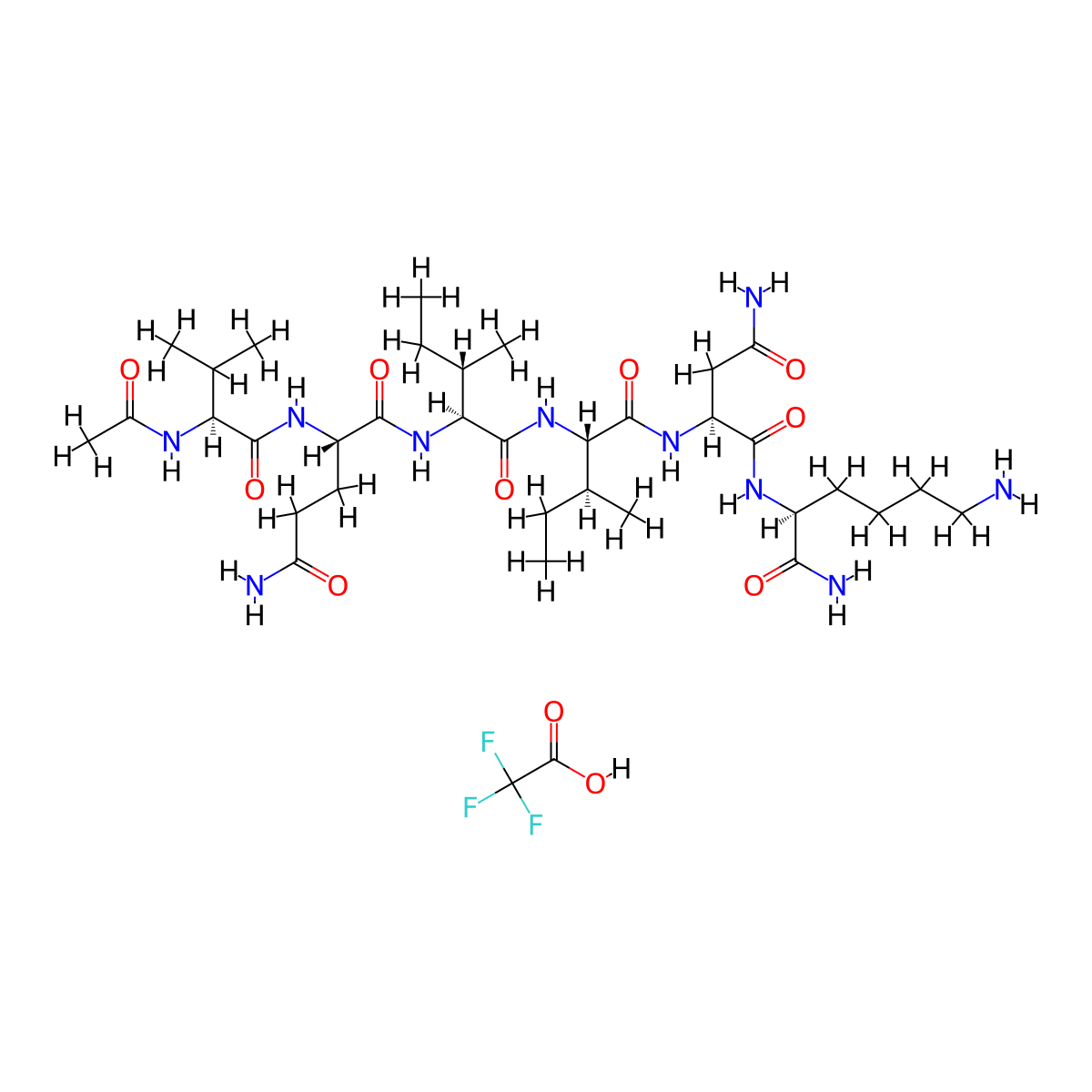 Tau protein (592-597), Human TFA molecular structure, CAS 2703746-44-3