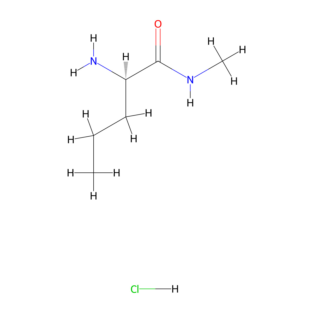 (2R)-2-amino-N-methylpentanamide hydrochloride molecular structure, CAS 2703748-84-7