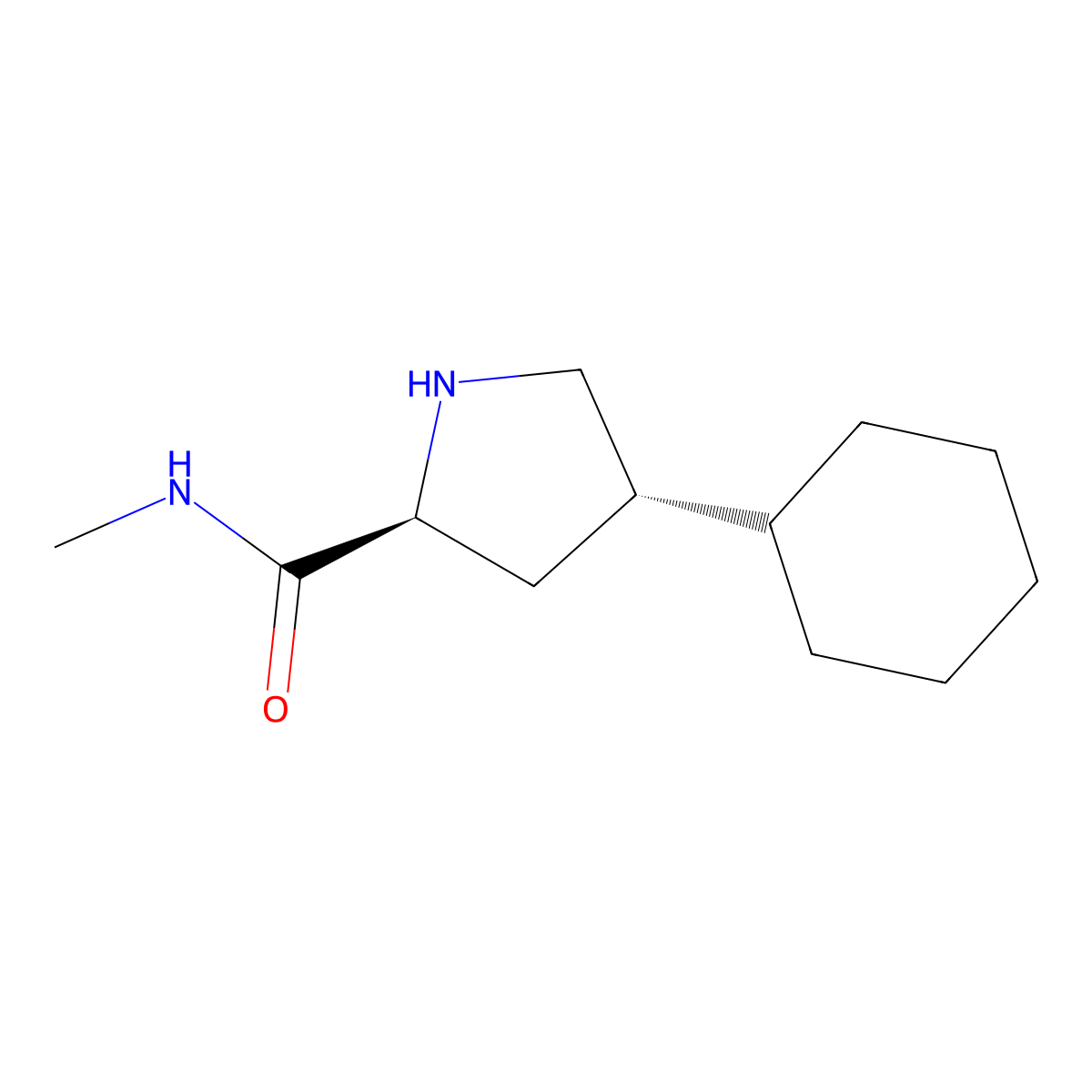 (2S,4S)-4-cyclohexyl-N-methylpyrrolidine-2-carboxamide molecular structure, CAS 2703748-86-9