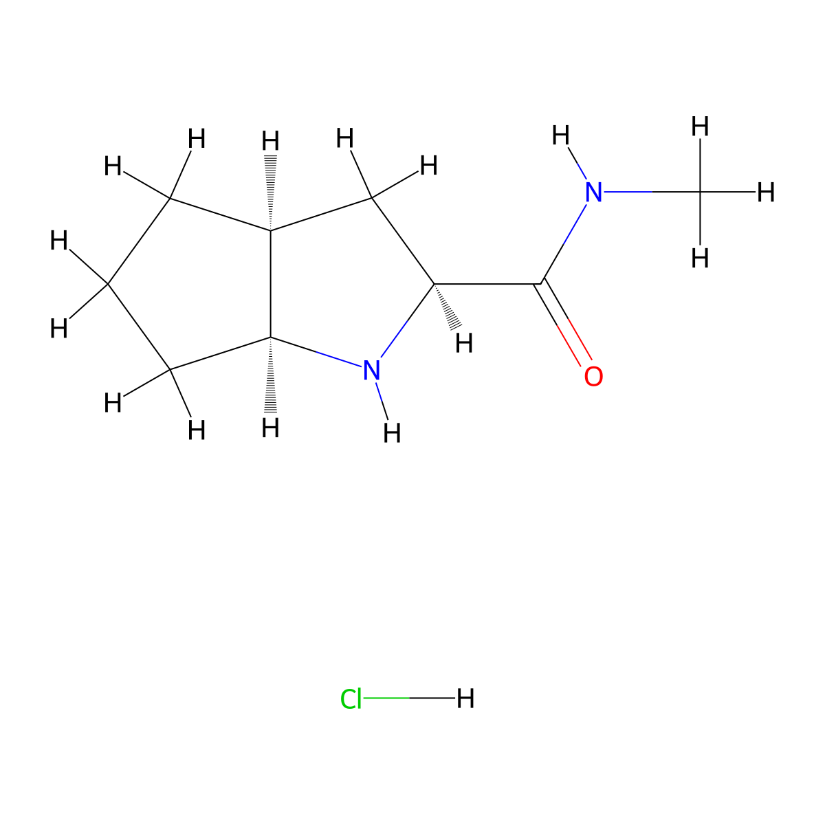 (2S,3aS,6aS)-N-methyl-octahydrocyclopenta[b]pyrrole-2-carboxamide hydrochloride molecular structure, CAS 2703748-97-2