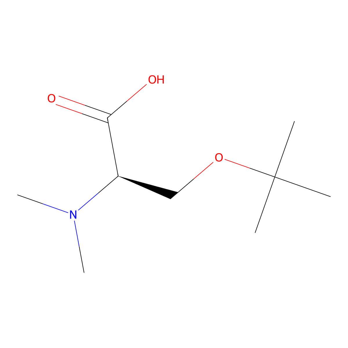 (2R)-3-(tert-butoxy)-2-(dimethylamino)propanoic acid molecular structure, CAS 2703749-15-7