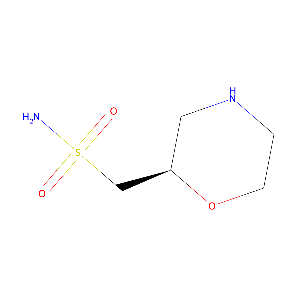 [(2R)-morpholin-2-yl]methanesulfonamide molecular structure, CAS 2703749-28-2