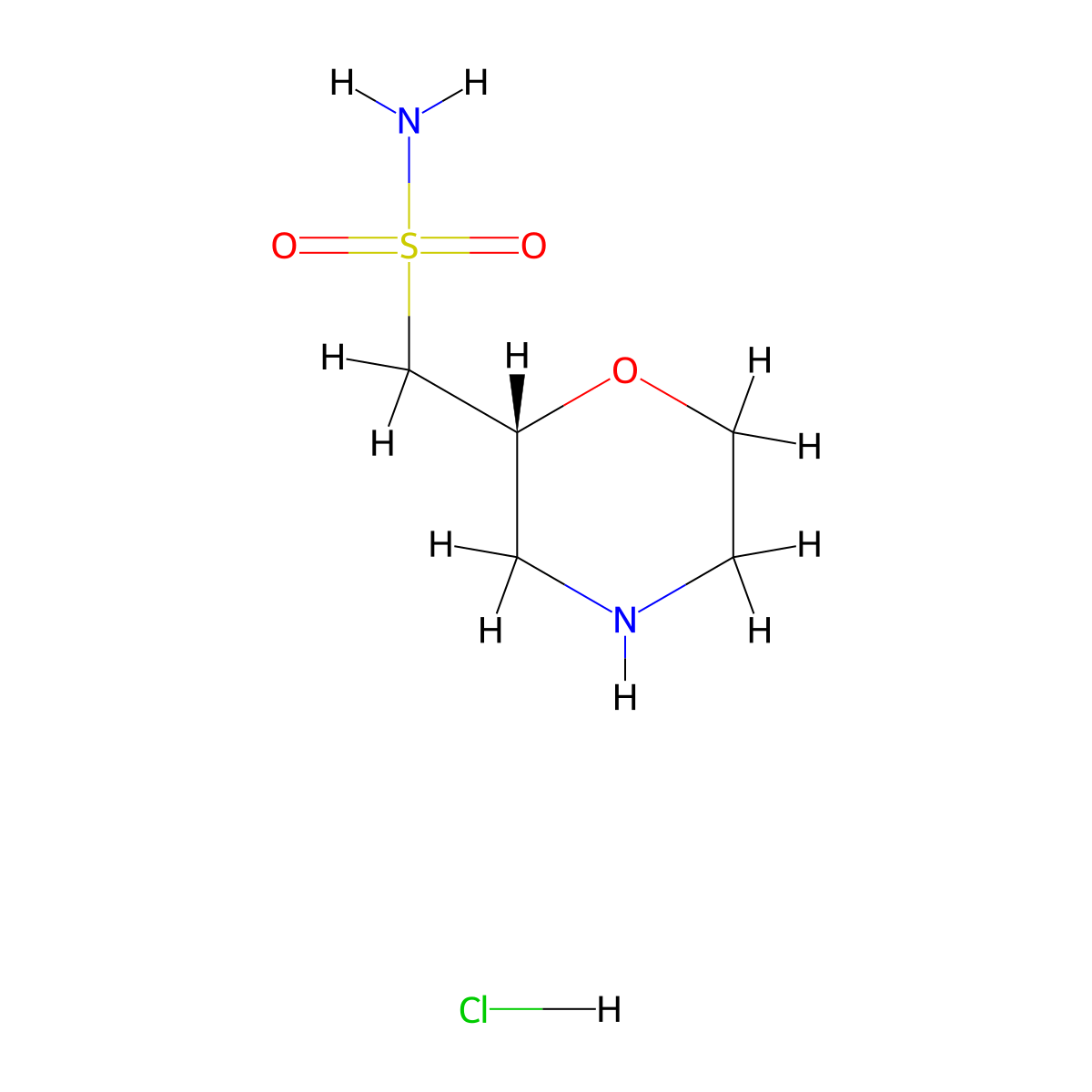 [(2R)-morpholin-2-yl]methanesulfonamide hydrochloride molecular structure, CAS 2703749-29-3