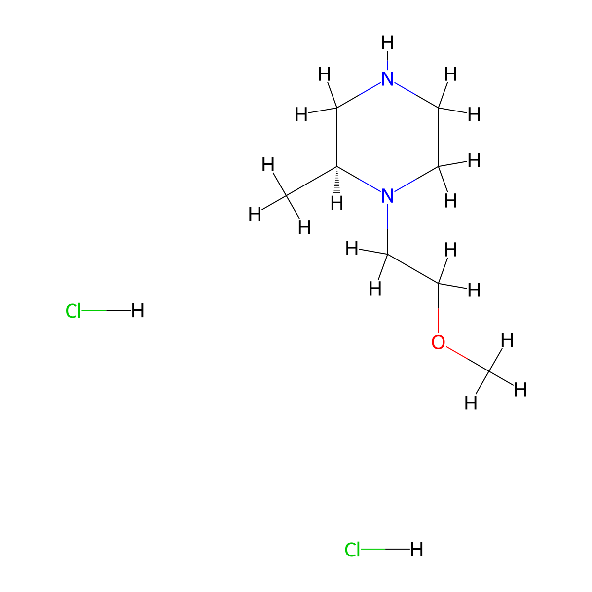 (2S)-1-(2-methoxyethyl)-2-methylpiperazine dihydrochloride molecular structure, CAS 2703749-46-4