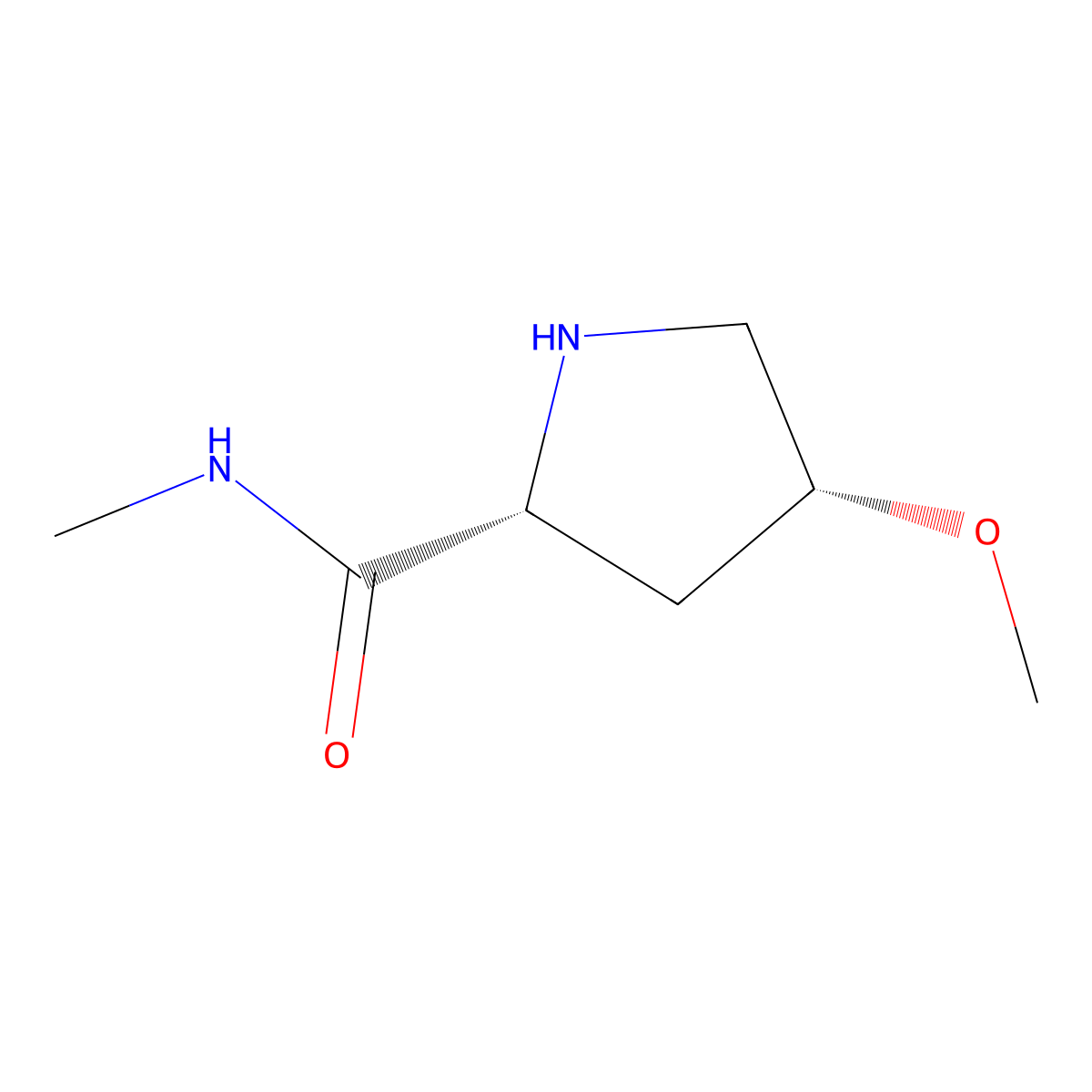 (2R,4R)-4-methoxy-N-methylpyrrolidine-2-carboxamide molecular structure, CAS 2703749-47-5