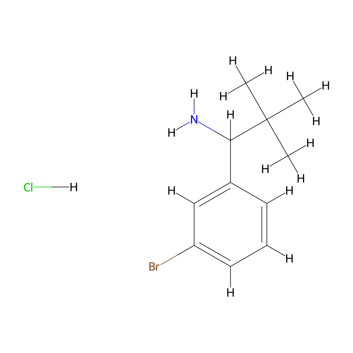 1-(3-Bromophenyl)-2,2-dimethylpropan-1-amine hydrochloride molecular structure, CAS 2703752-15-0