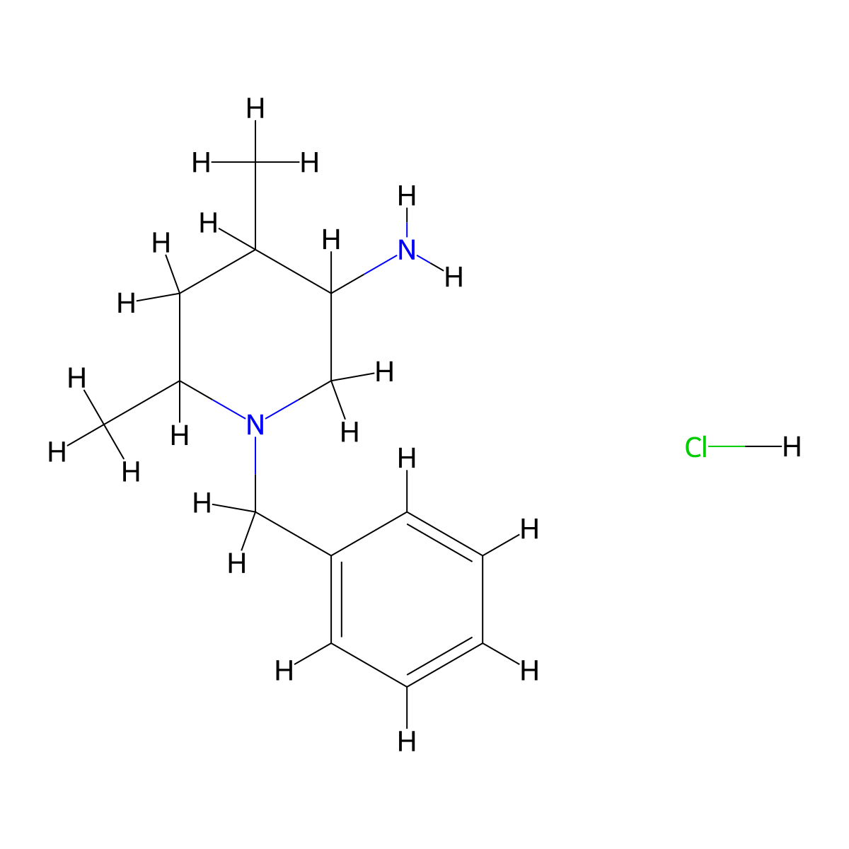 1-Benzyl-4,6-dimethylpiperidin-3-amine hydrochloride molecular structure, CAS 2703752-19-4