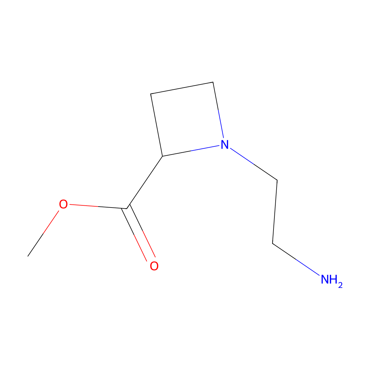 1-(2-Amino-ethyl)-azetidine-2-carboxylic acid methyl ester molecular structure, CAS 2703752-21-8