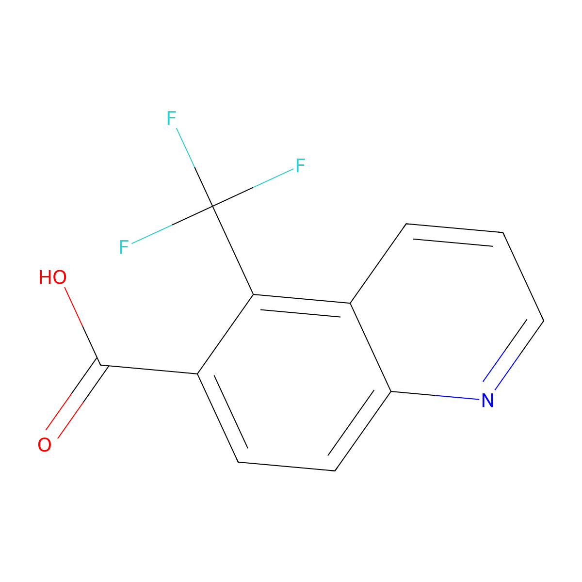 5-(Trifluoromethyl)quinoline-6-carboxylic acid molecular structure, CAS 2703752-33-2