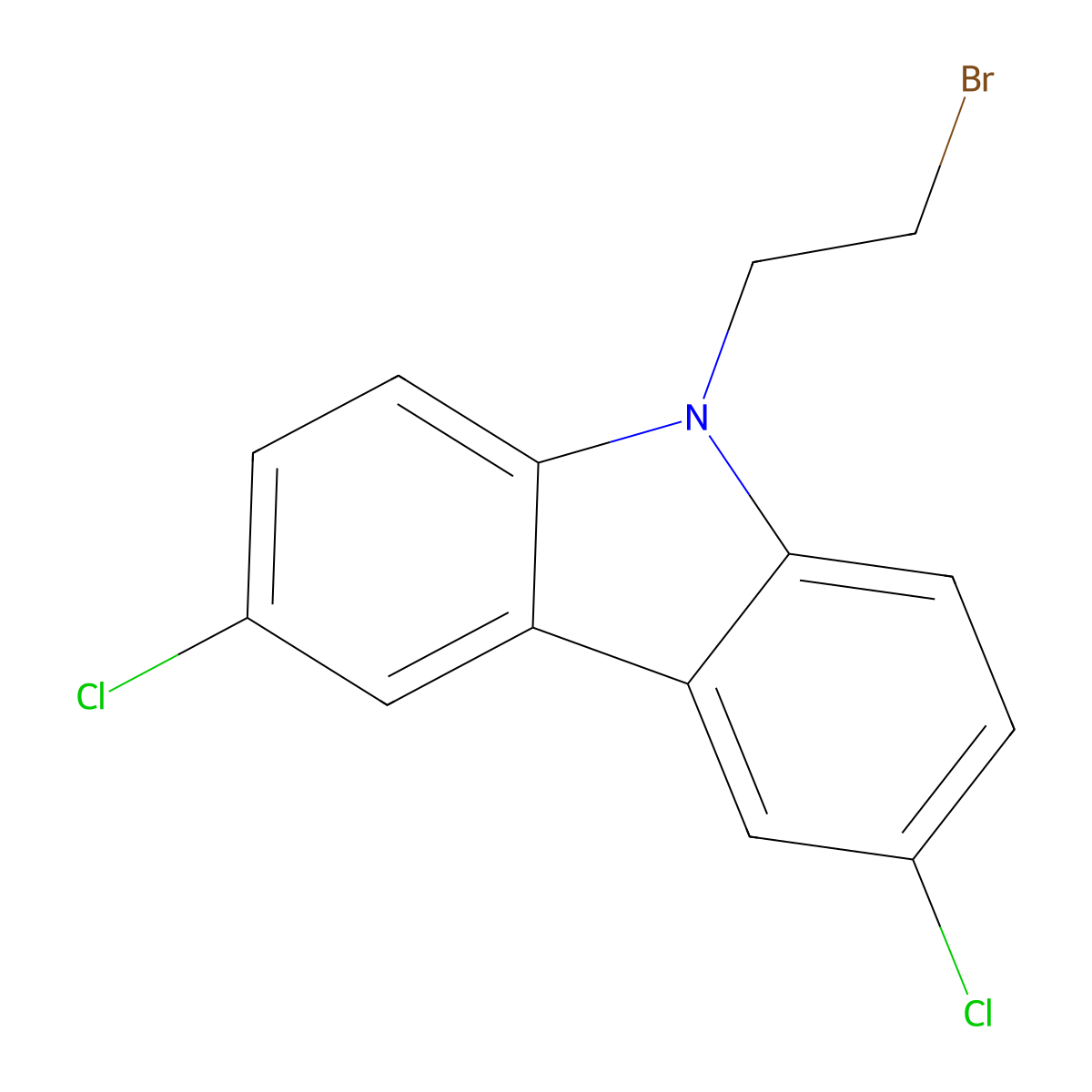9-(2-Bromoethyl)-3,6-dichloro-9H-carbazole molecular structure, CAS 2703752-34-3