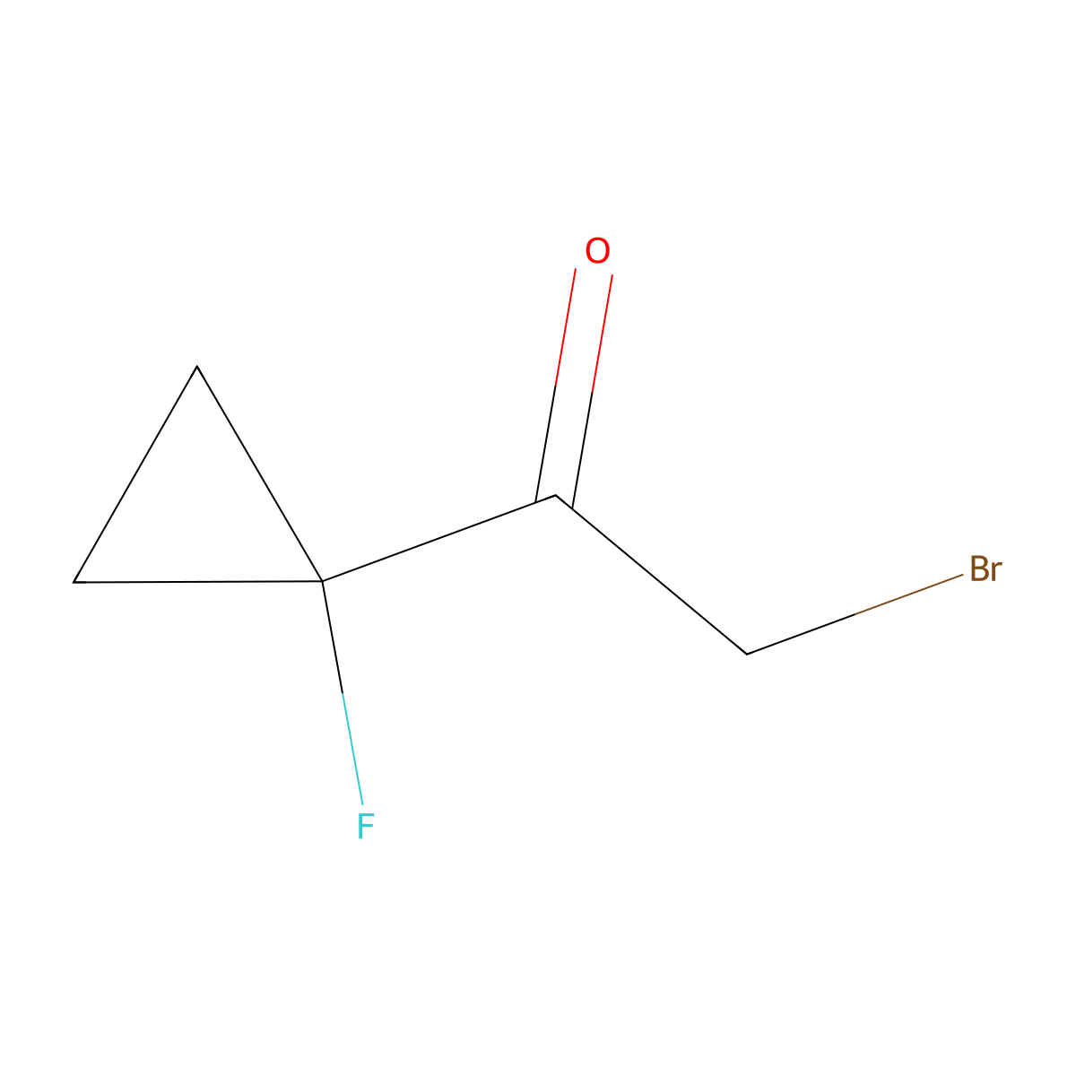 2-Bromo-1-(1-fluorocyclopropyl)ethan-1-one molecular structure, CAS 2703752-35-4