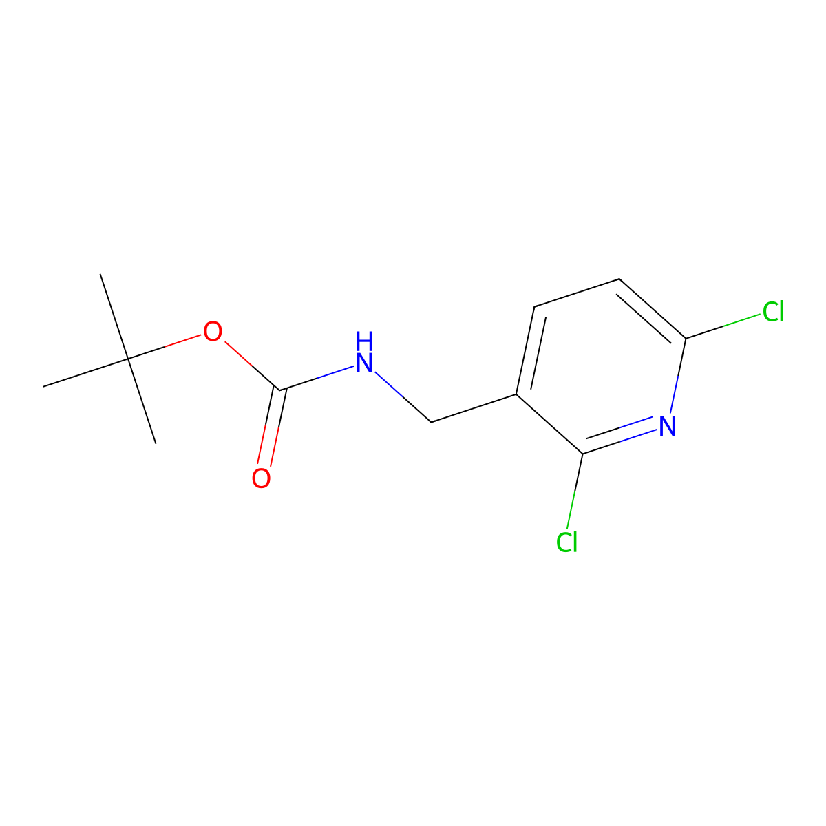 tert-Butyl ((2,6-dichloropyridin-3-yl)methyl)carbamate molecular structure, CAS 2703752-40-1