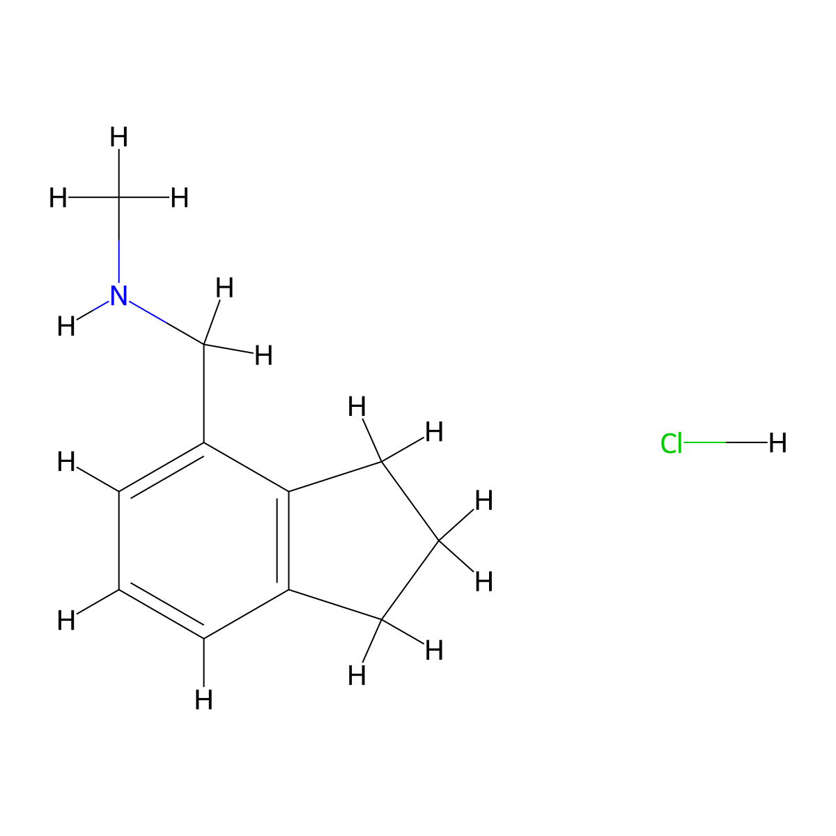1-(2,3-Dihydro-1H-inden-4-yl)-N-methylmethanamine hydrochloride molecular structure, CAS 2703752-45-6