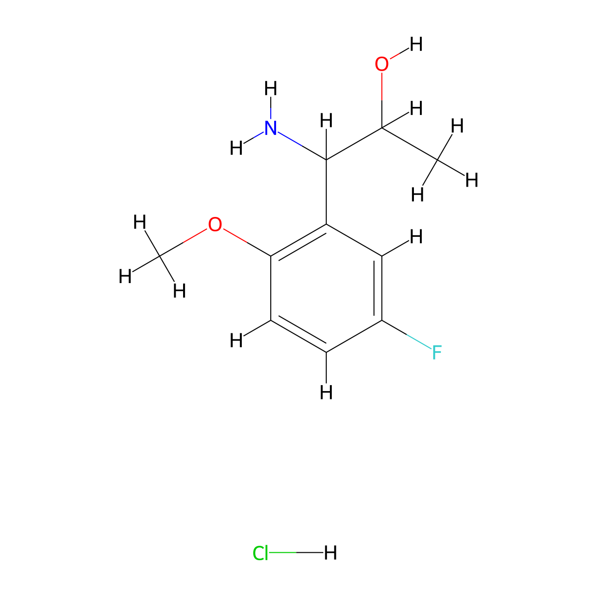 1-Amino-1-(5-fluoro-2-methoxyphenyl)propan-2-ol hydrochloride molecular structure, CAS 2703752-56-9