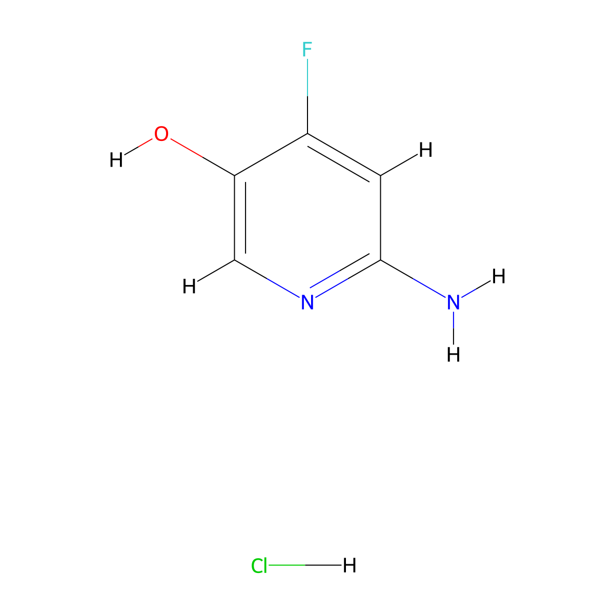 6-Amino-4-fluoropyridin-3-ol hydrochloride molecular structure, CAS 2703752-58-1
