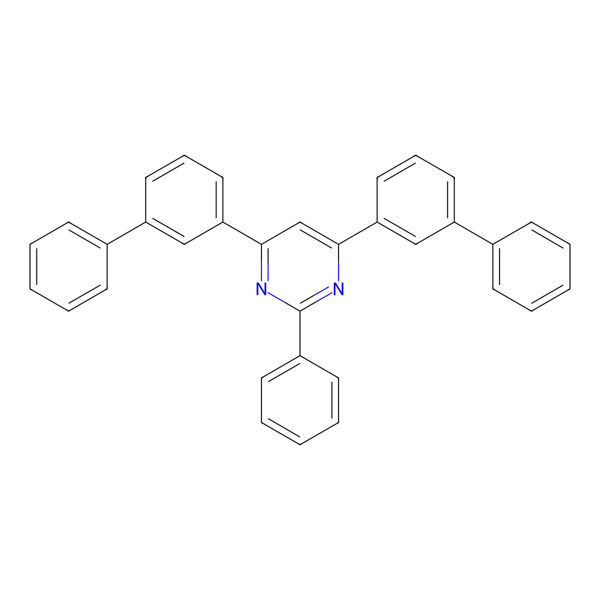 4,6-Di([1,1'-biphenyl]-3-yl)-2-phenylpyrimidine molecular structure, CAS 2703752-68-3