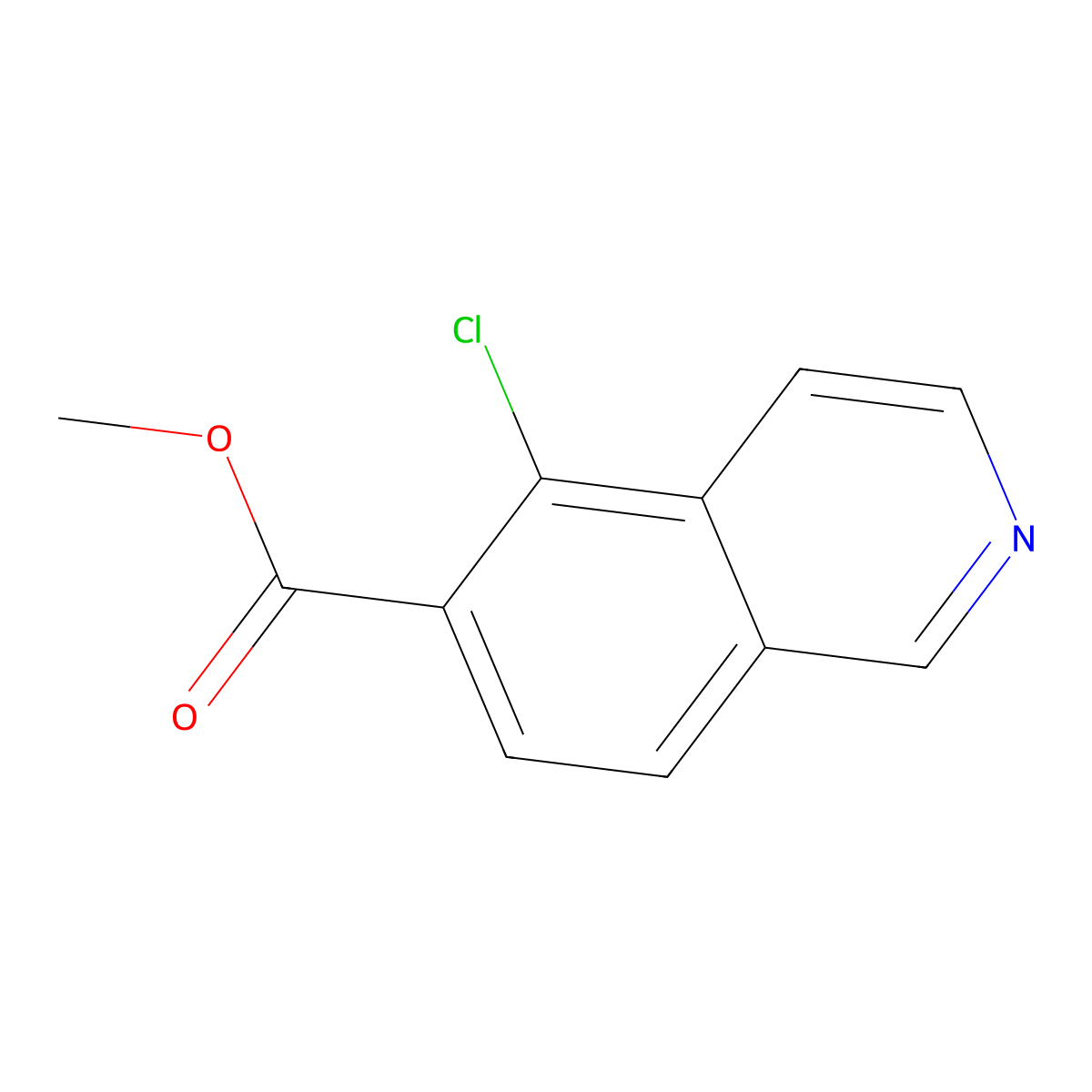 Methyl 5-chloroisoquinoline-6-carboxylate molecular structure, CAS 2703752-71-8