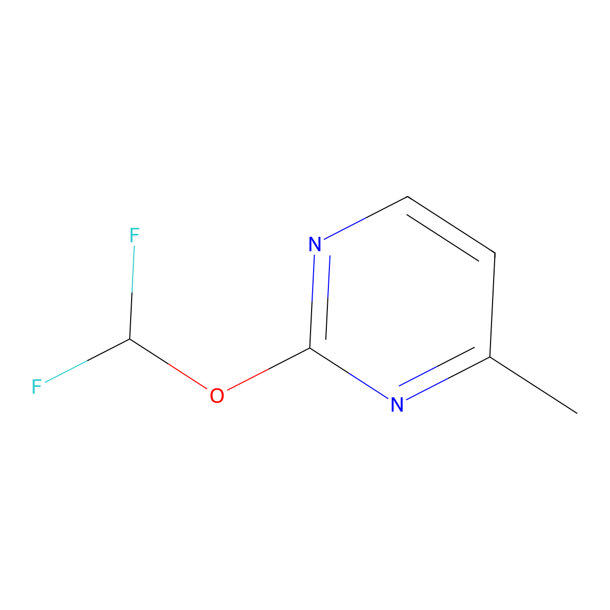 2-(Difluoromethoxy)-4-methylpyrimidine molecular structure, CAS 2703752-84-3