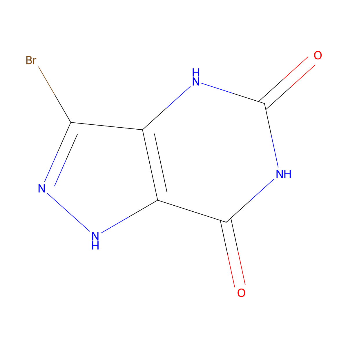 3-Bromo-1,4-dihydro-5H-pyrazolo[4,3-d]pyrimidine-5,7(6H)-dione molecular structure, CAS 2703752-87-6