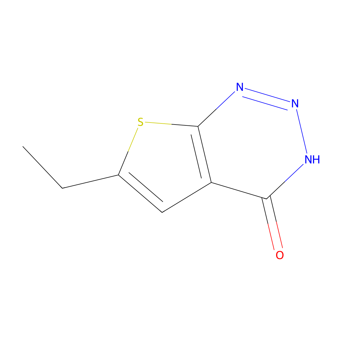 6-ethyl-3H,4H-thieno[2,3-d][1,2,3]triazin-4-one molecular structure, CAS 2703756-41-4