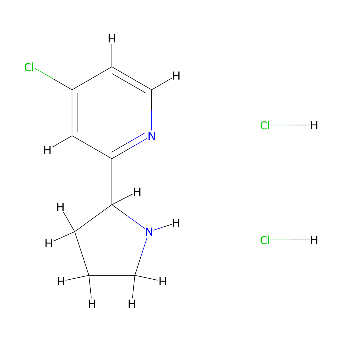 4-Chloro-2-(pyrrolidin-2-yl)pyridine dihydrochloride molecular structure, CAS 2703756-57-2
