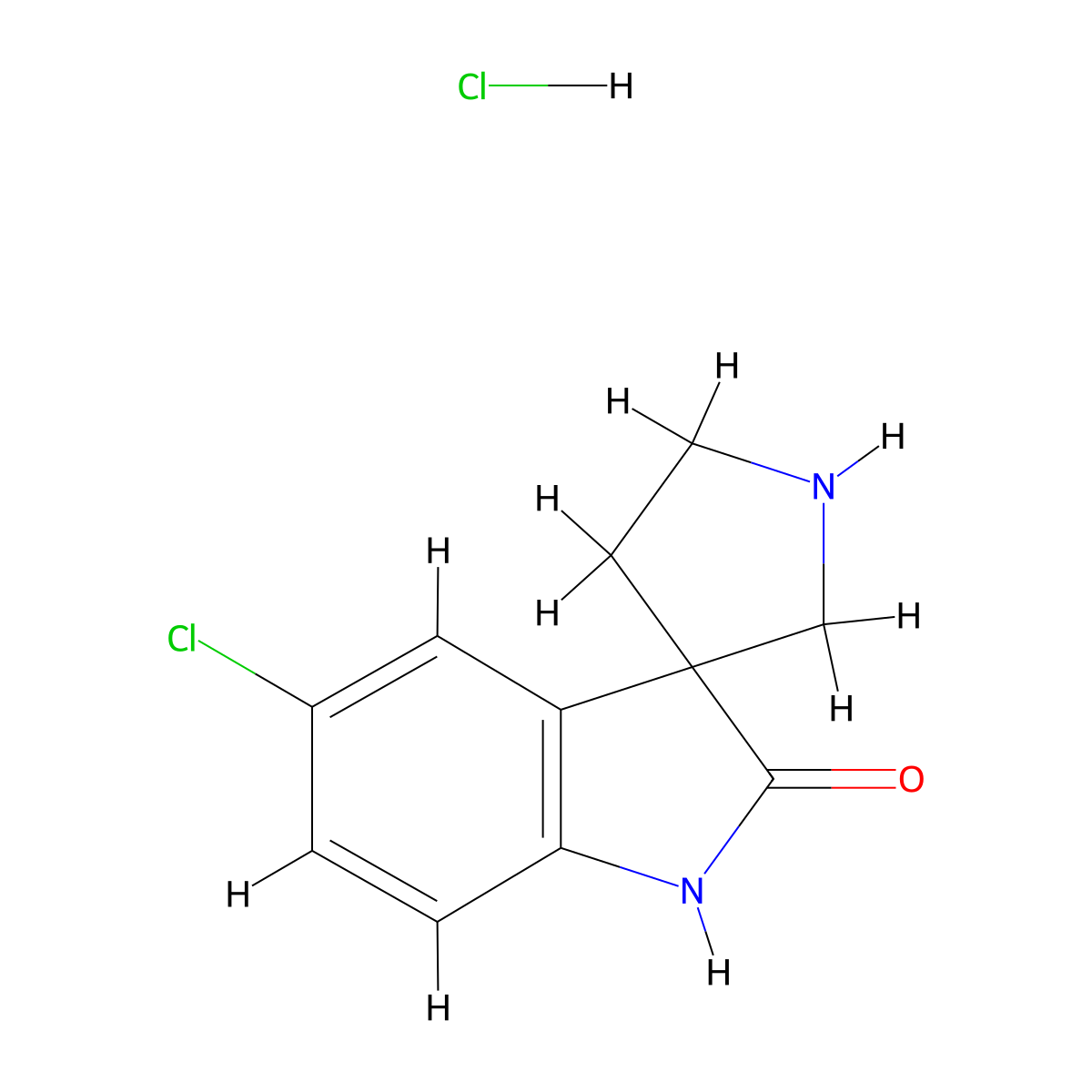 5-Chlorospiro[indoline-3,3'-pyrrolidin]-2-one hydrochloride molecular structure, CAS 2703756-59-4