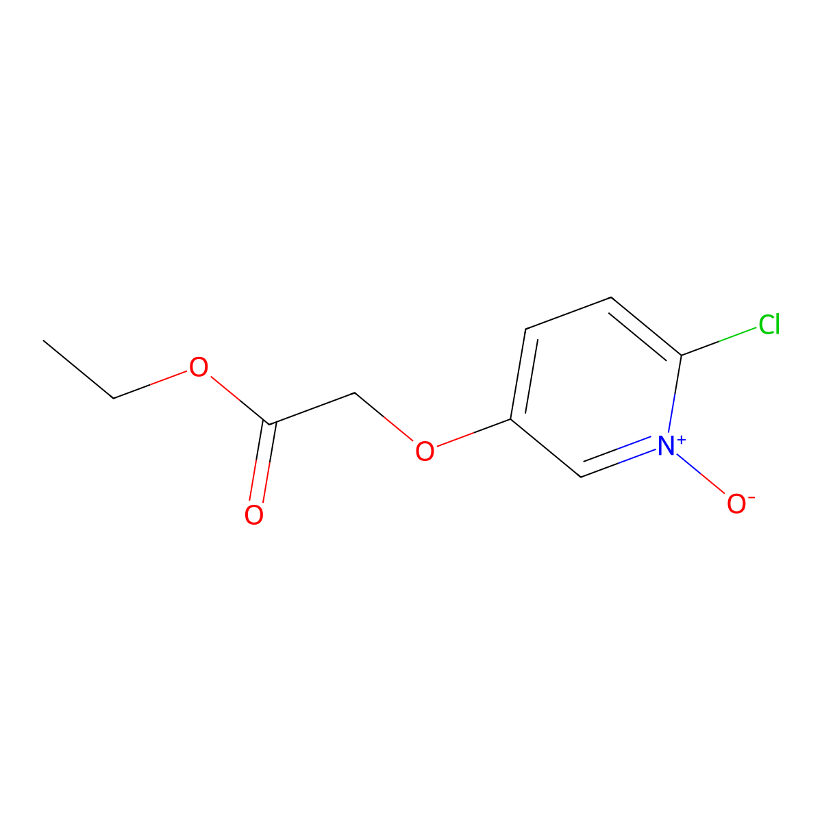 2-Chloro-5-(2-ethoxy-2-oxoethoxy)pyridine 1-oxide molecular structure, CAS 2703756-63-0