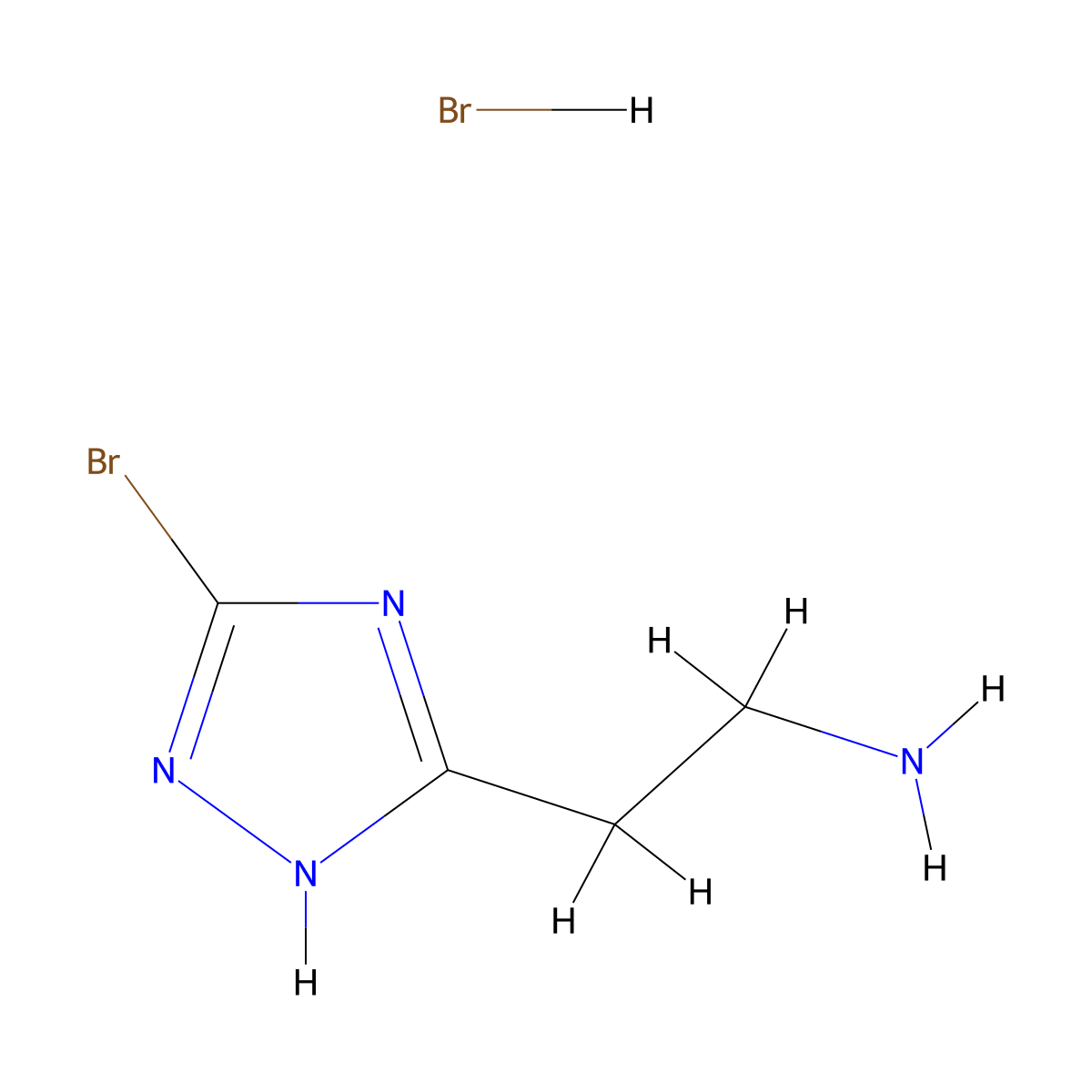 2-(3-bromo-1H-1,2,4-triazol-5-yl)ethanamine hydrobromide molecular structure, CAS 2703756-70-9