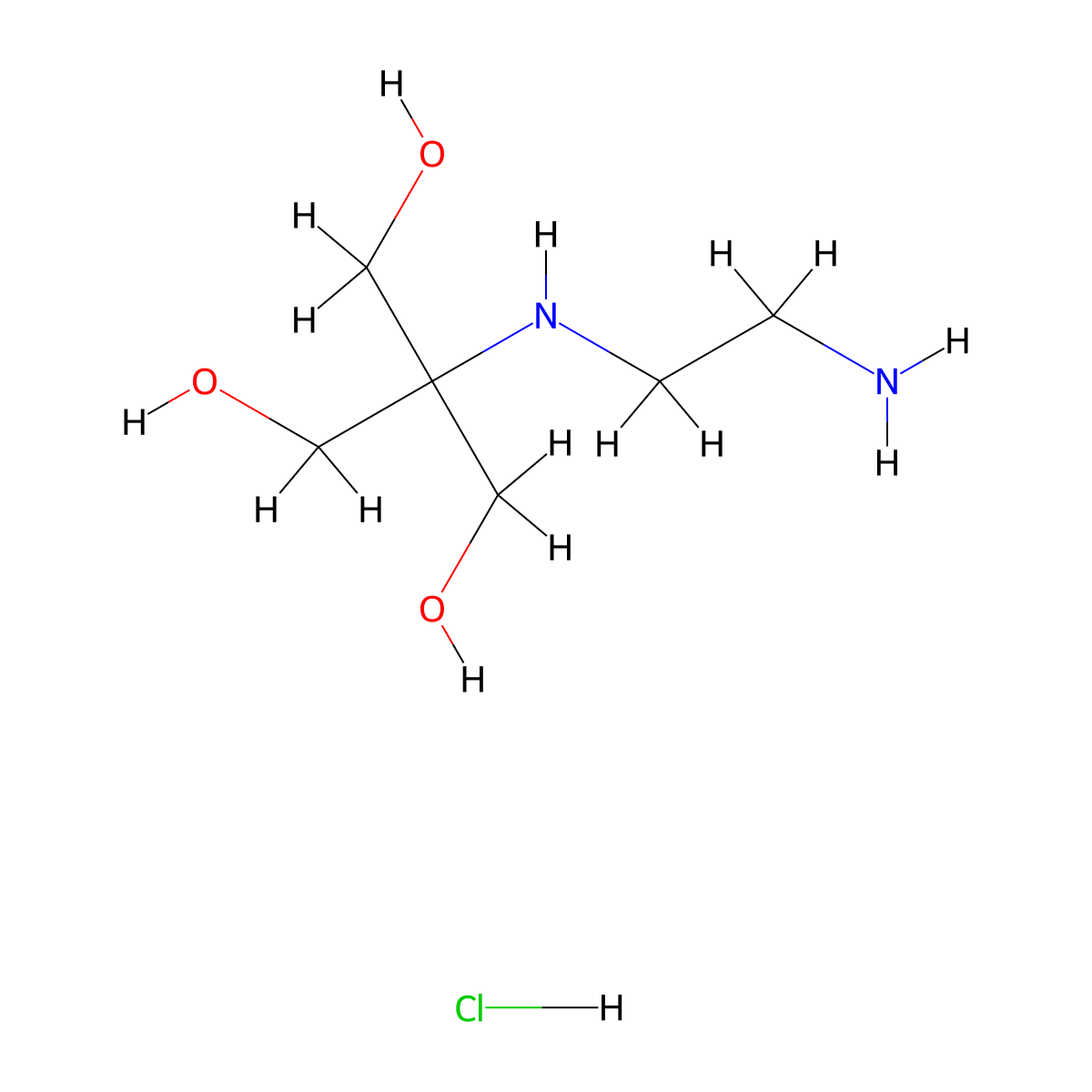2-((2-Aminoethyl)amino)-2-(hydroxymethyl)propane-1,3-diol hydrochloride molecular structure, CAS 2703756-76-5