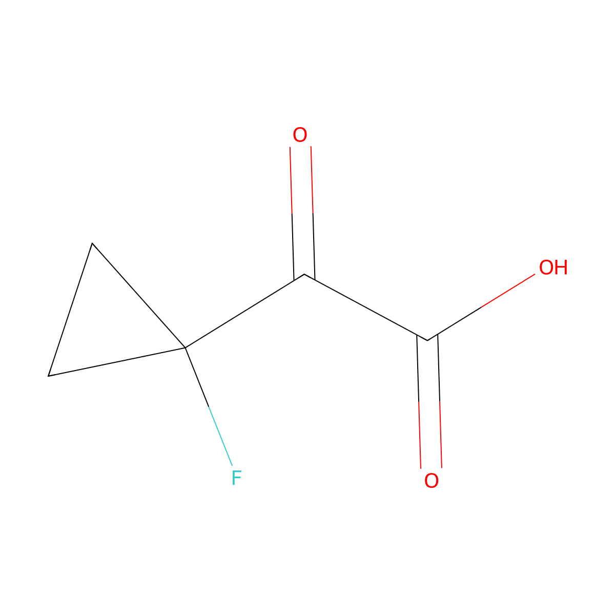 (1-Fluoro-cyclopropyl)-oxo-acetic acid molecular structure, CAS 2703756-79-8