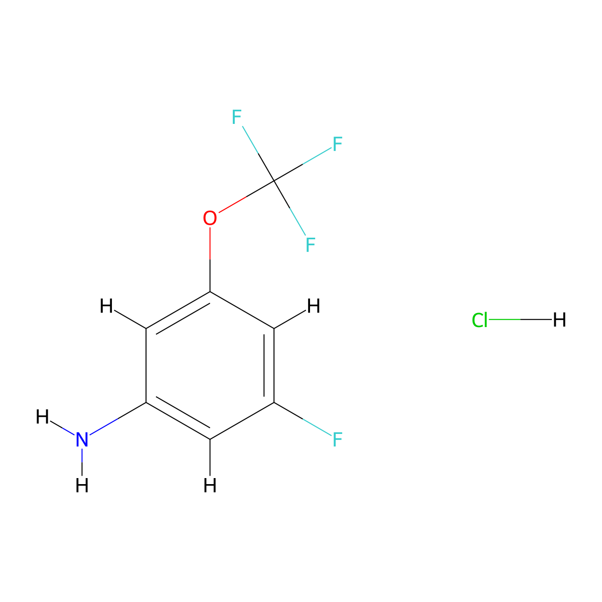 3-Fluoro-5-(trifluoromethoxy)aniline hydrochloride molecular structure, CAS 2703756-87-8