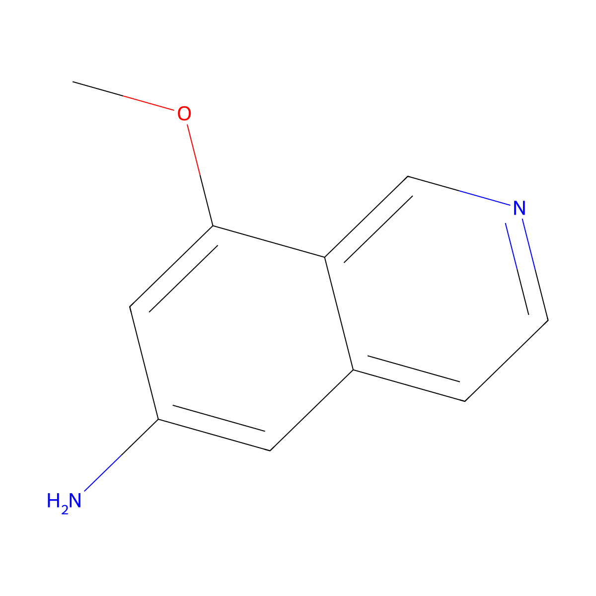 8-Methoxyisoquinolin-6-amine molecular structure, CAS 2703756-88-9