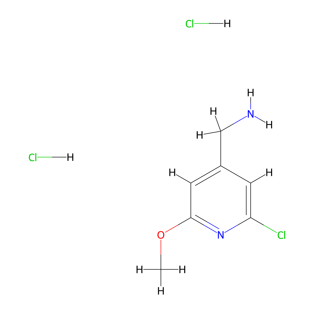 (2-Chloro-6-methoxypyridin-4-yl)methanamine dihydrochloride molecular structure, CAS 2703756-89-0