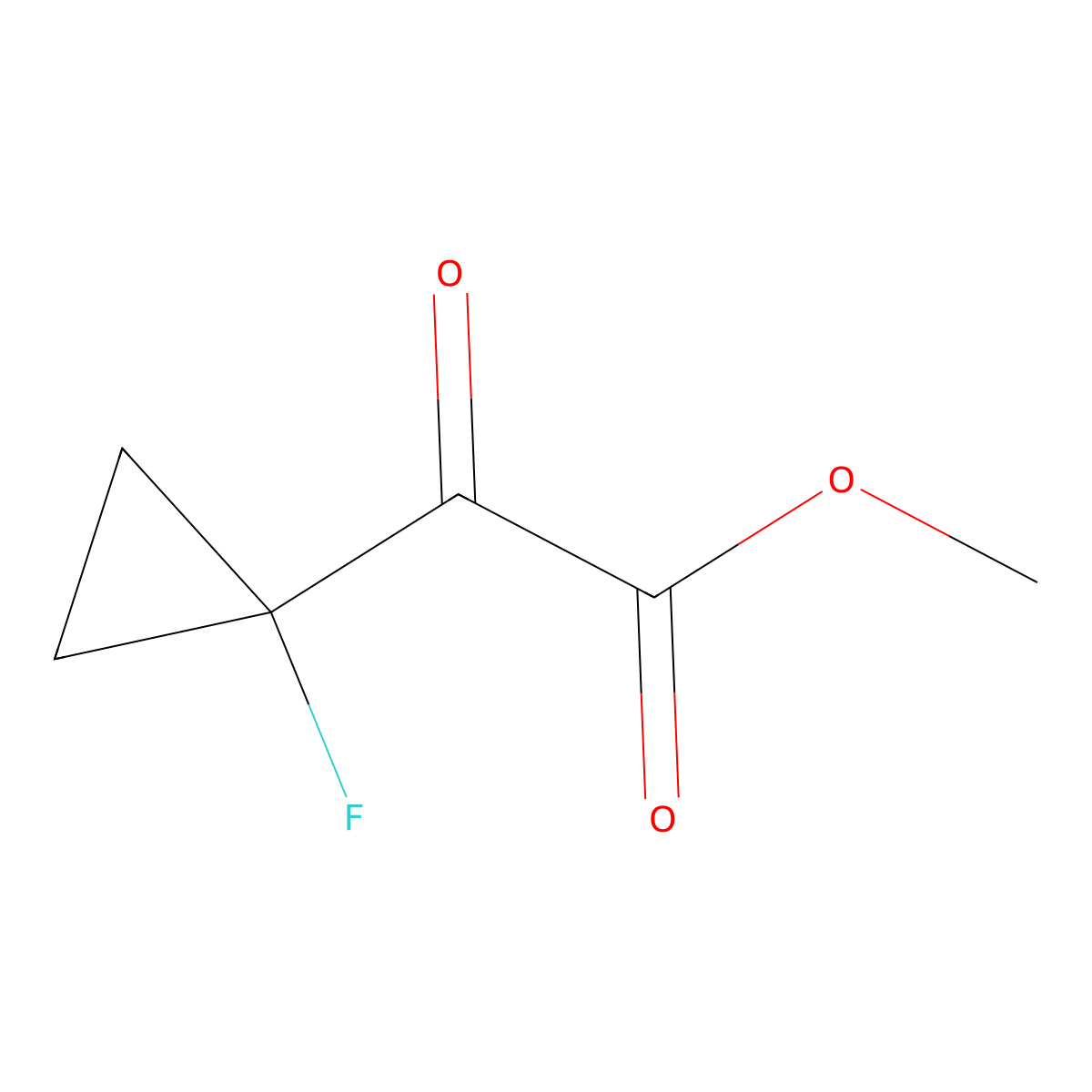 Methyl 2-(1-fluorocyclopropyl)-2-oxoacetate molecular structure, CAS 2703757-03-1