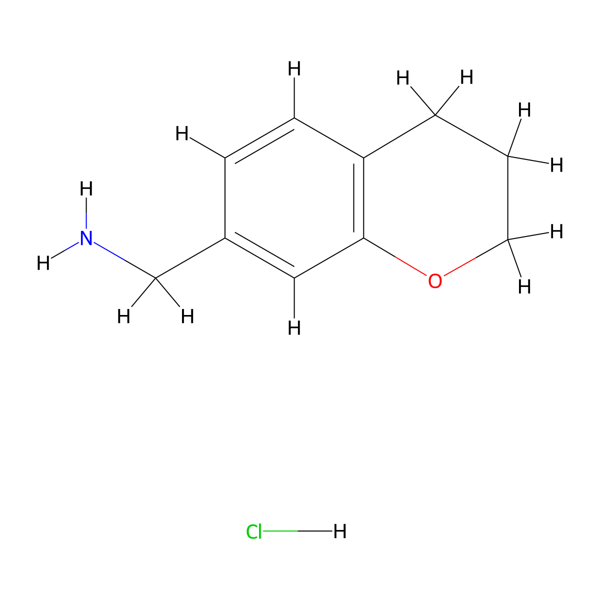Chroman-7-ylmethanamine hydrochloride molecular structure, CAS 2703757-04-2